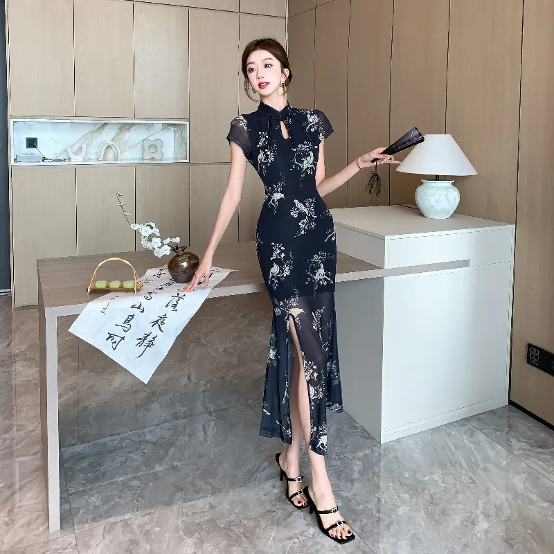 Mu Xiao Xin Short Sleeved Dress Women's-5