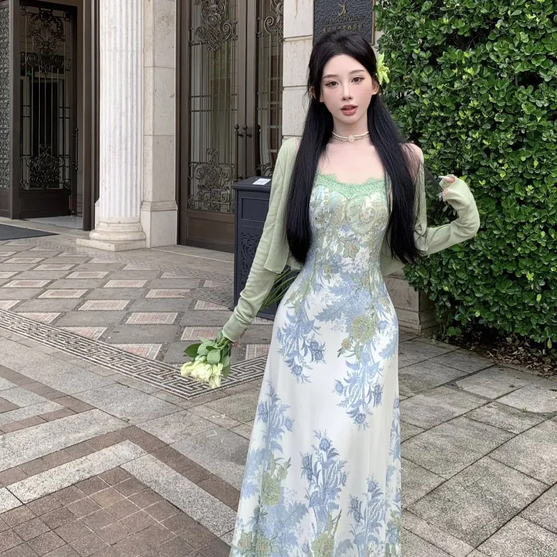 Mu Xiao Xin Two Piece Skirt Sets Women's-3
