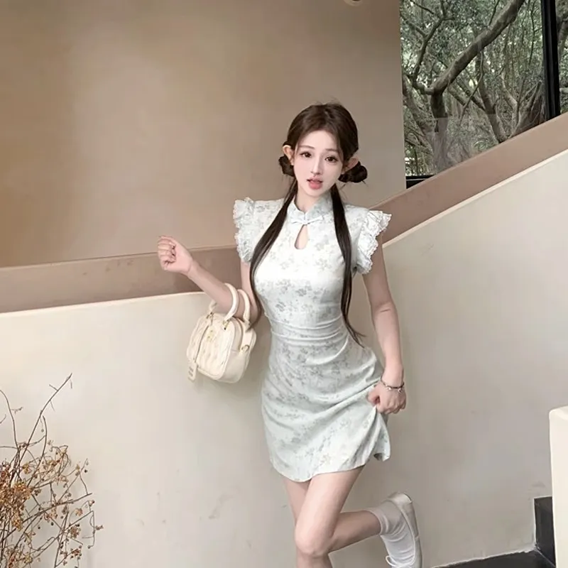 Mu Xiao Xin Short Sleeved Dress Women's-3
