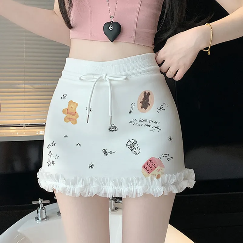 Mu Xiao Xin Casual Short Skirts Women's-4