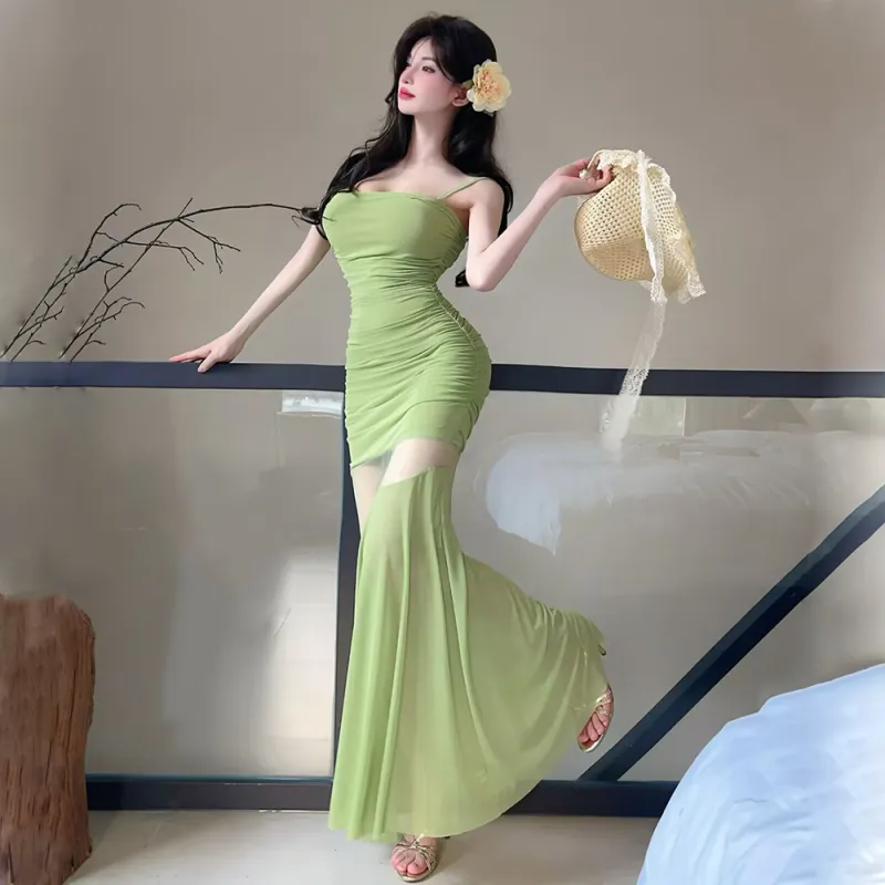 Mu Xiao Xin Slip Dresses Women's-1