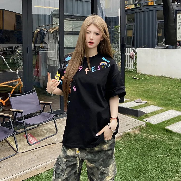 Mu Xiao Xin Drop Shoulder Sleeve T Shirt Unisex-2