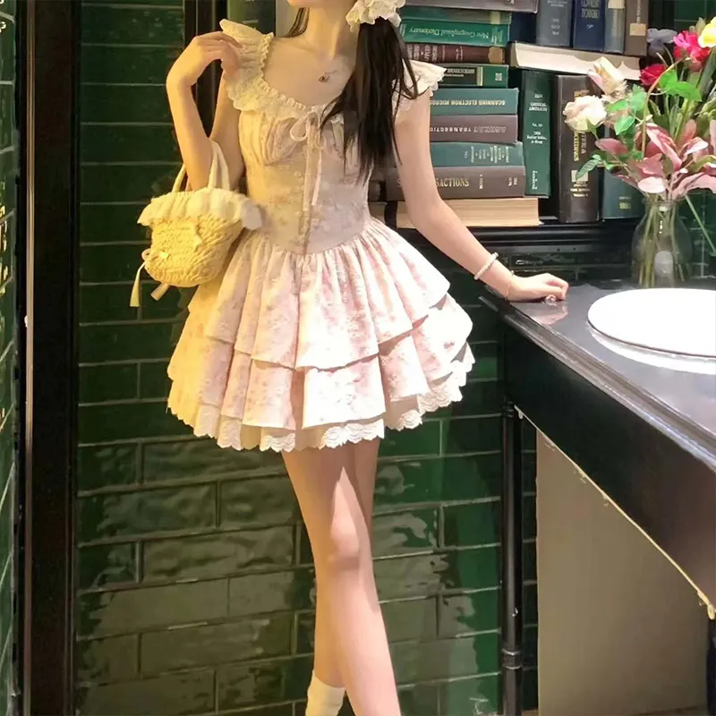 Mu Xiao Xin Short Sleeved Dress Women's-5