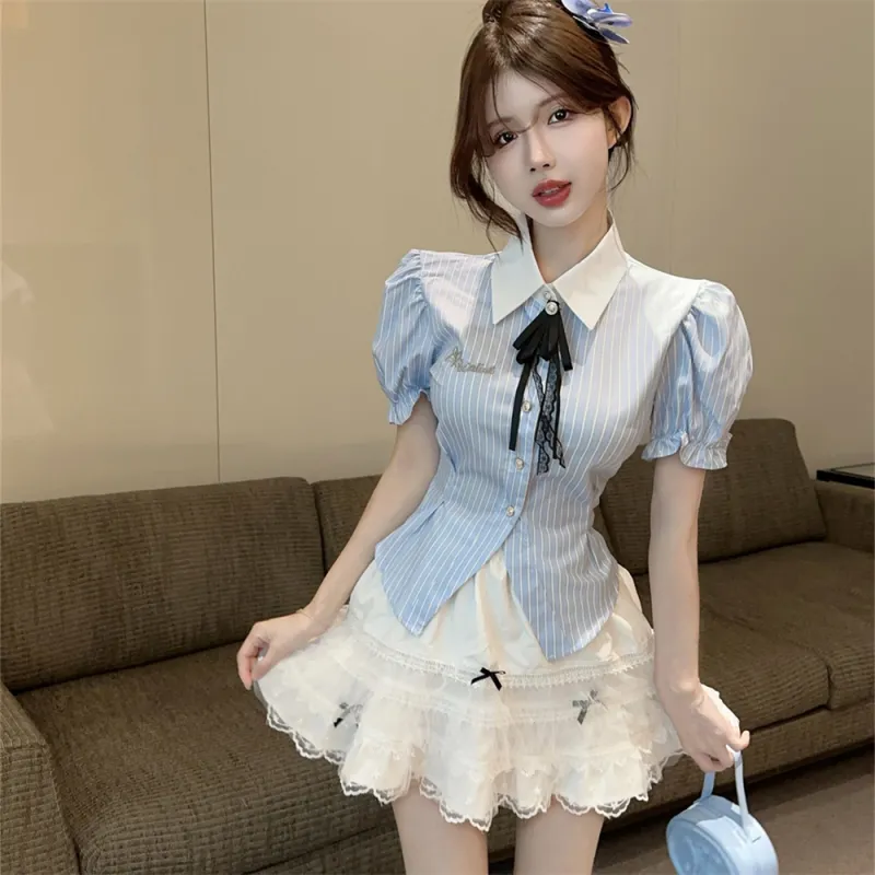 Mu Xiao Xin Two Piece Skirt Sets Women's-3