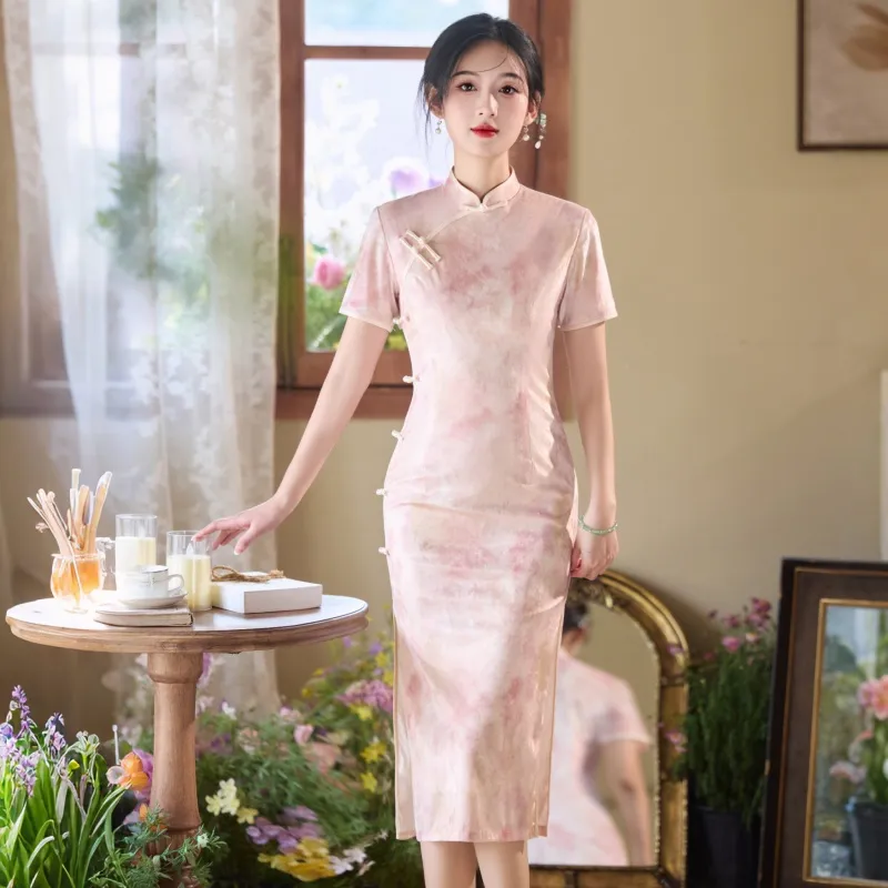 Mu Xiao Xin Cheongsams Women's Pink-1