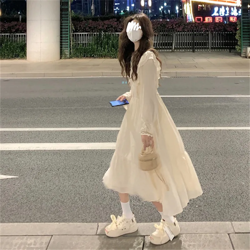 Mu Xiao Xin Long Sleeved Dress Women's-2