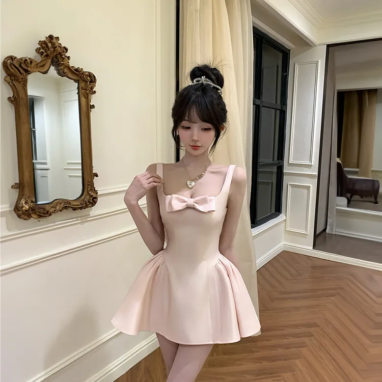 Mu Xiao Xin Slip Dress Women's Pink-6