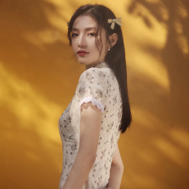 Mu Xiao Xin Cheongsams Women's Light Champagne-3