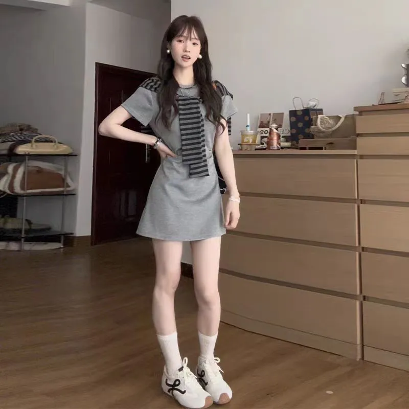 Mu Xiao Xin Short Sleeved Dress Women's-6