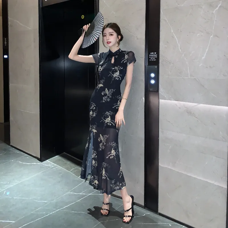 Mu Xiao Xin Short Sleeved Dress Women's-4