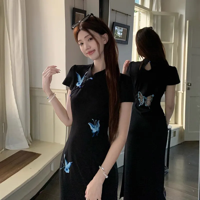Mu Xiao Xin Short Sleeved Dress Women's-2