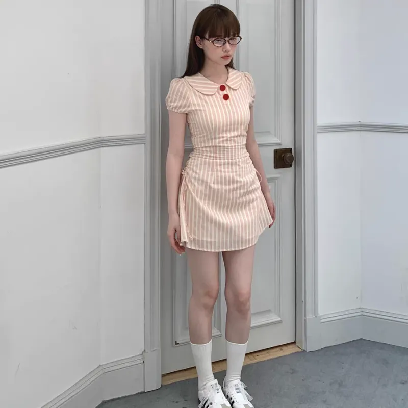 Mu Xiao Xin Short Sleeved Dress Women's-3