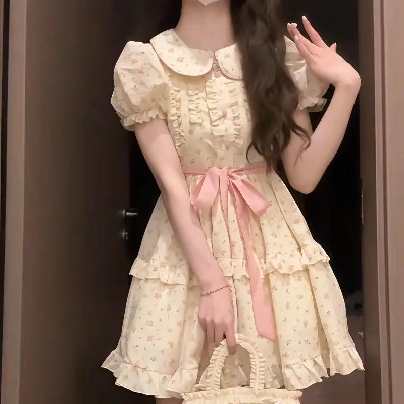 Mu Xiao Xin Short Sleeved Dress Women's-3