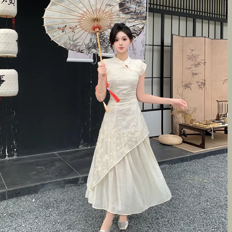 Mu Xiao Xin Short Sleeved Dress Women's-3