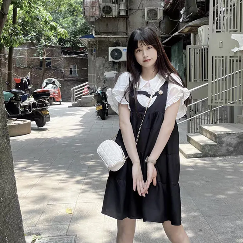 Mu Xiao Xin Short Sleeved Dress Women's-6