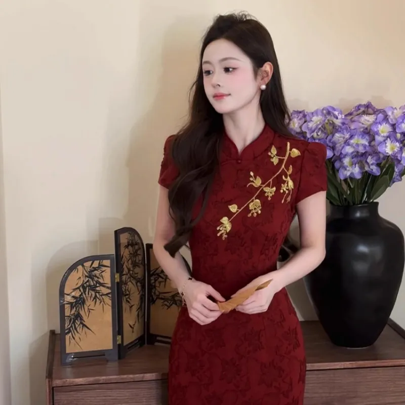 Mu Xiao Xin Cheongsams Women's Red-2