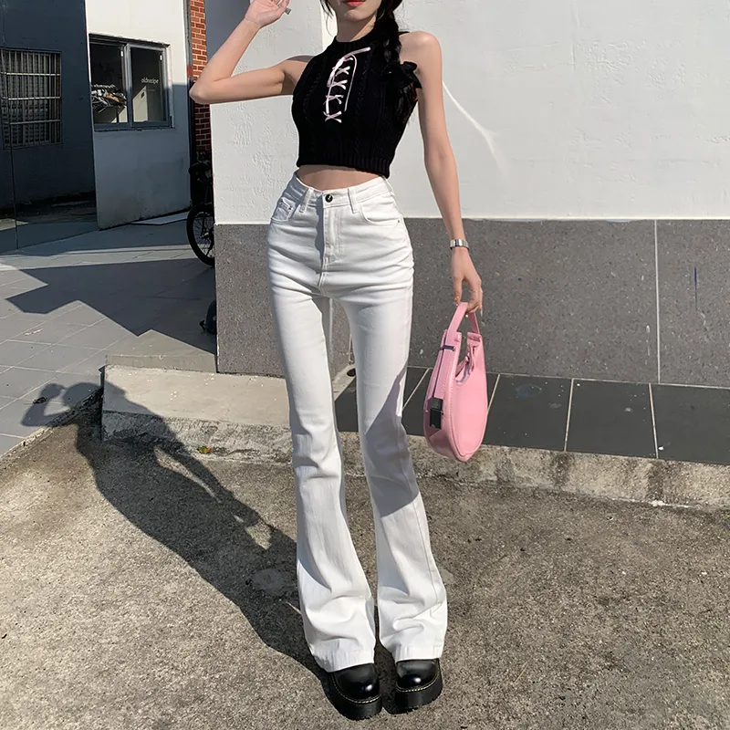 Mu Xiao Xin Jeans Women's White-3