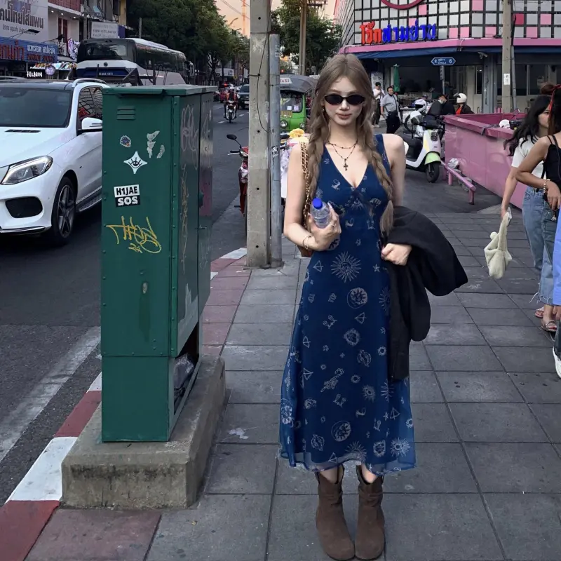 Mu Xiao Xin Sleeveless Dresses Women's-6