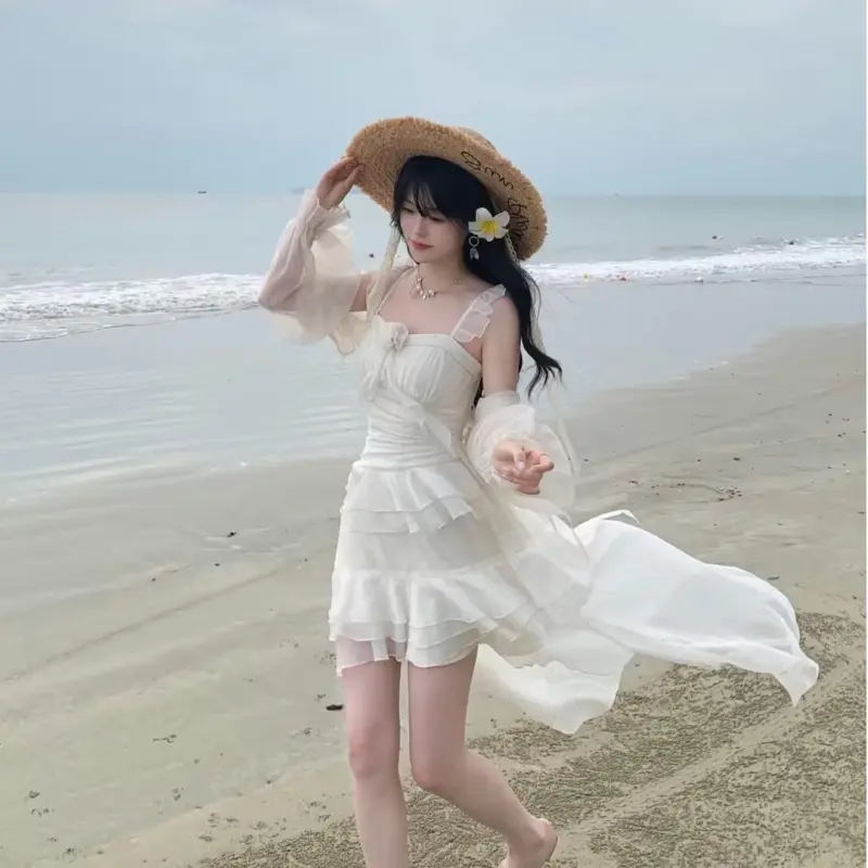 Mu Xiao Xin Slip Dresses Women's-3