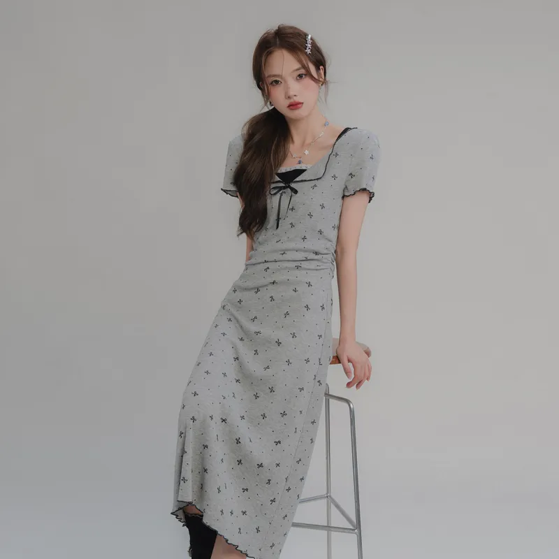 Mu Xiao Xin Short Sleeved Dress Women's-9