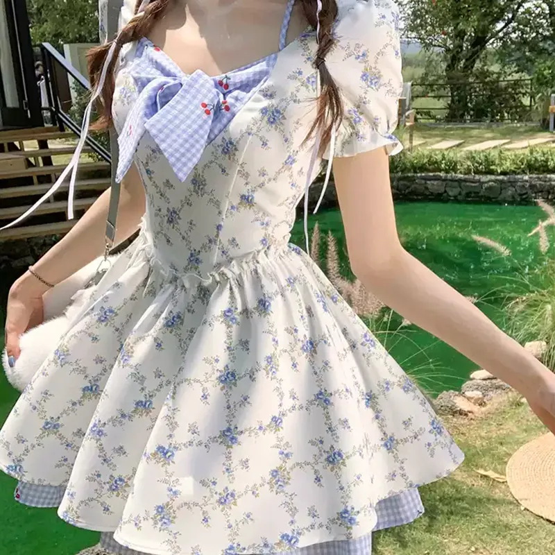 Mu Xiao Xin Short Sleeved Dress Women's-12