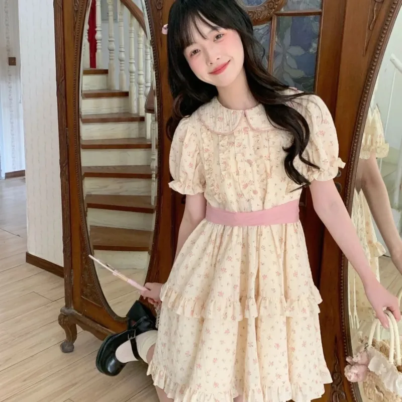 Mu Xiao Xin Short Sleeved Dress Women's-9