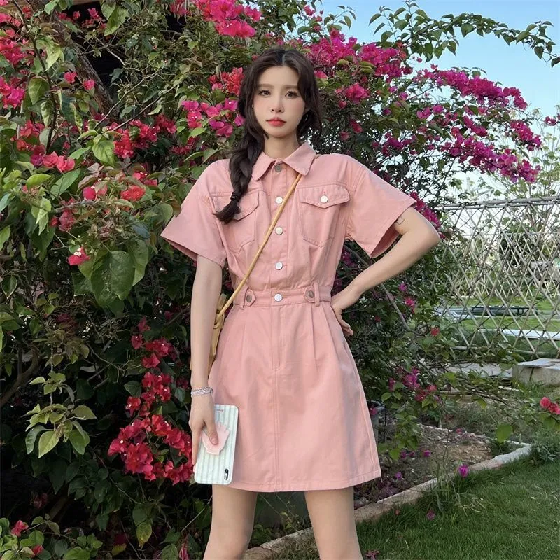 Mu Xiao Xin Short Sleeved Dress Women's-2