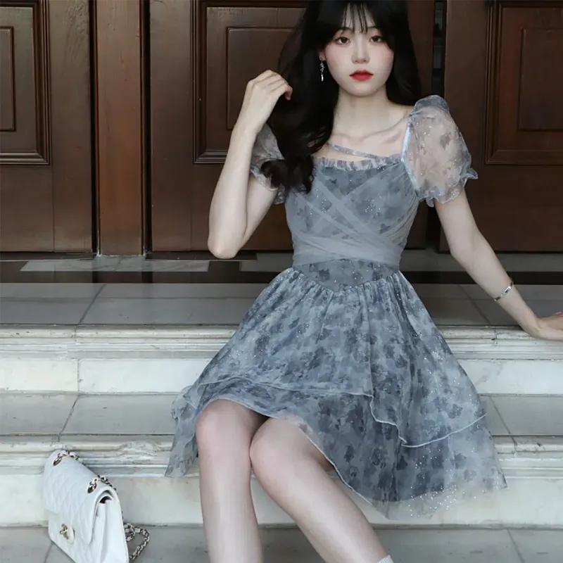 Mu Xiao Xin Short Sleeved Dress Women's-2