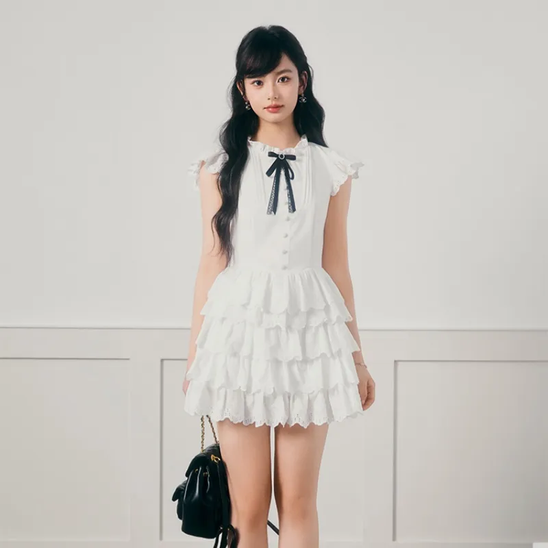 Mu Xiao Xin Short Sleeved Dress Women's-2