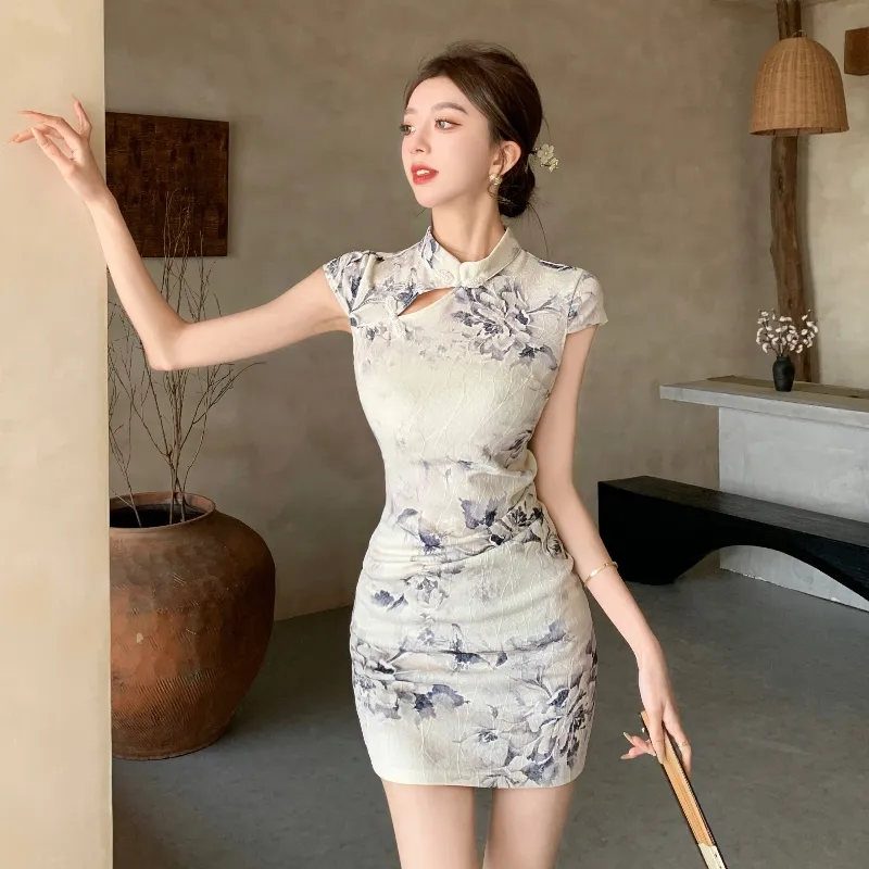 Mu Xiao Xin Short Sleeved Dress Women's-4