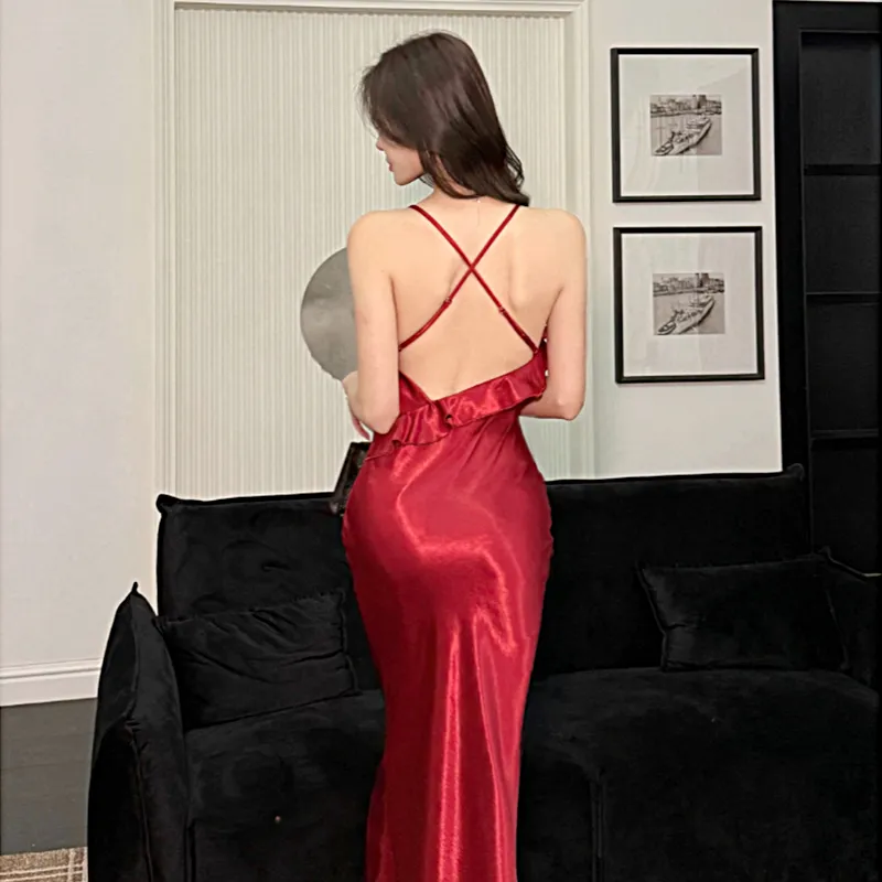 Mu Xiao Xin Slip Dresses Women's-1