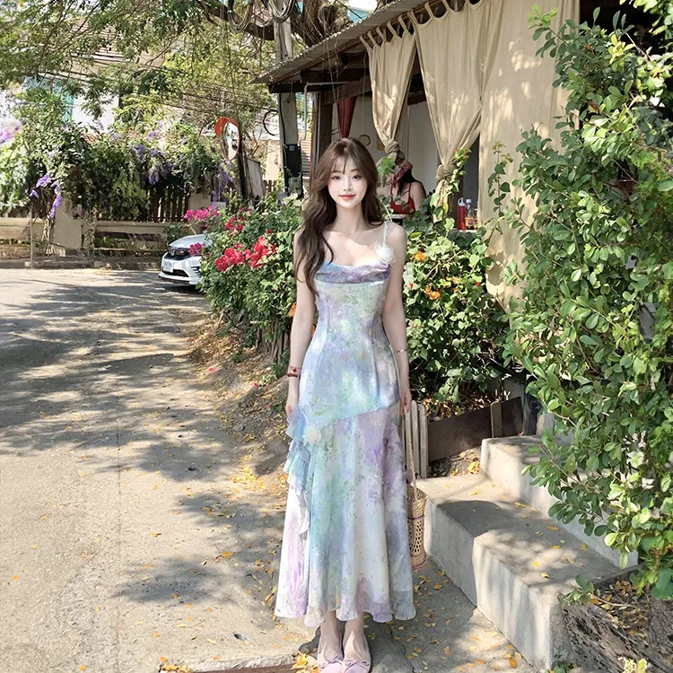Mu Xiao Xin Slip Dresses Women's Wisteria Violet-6