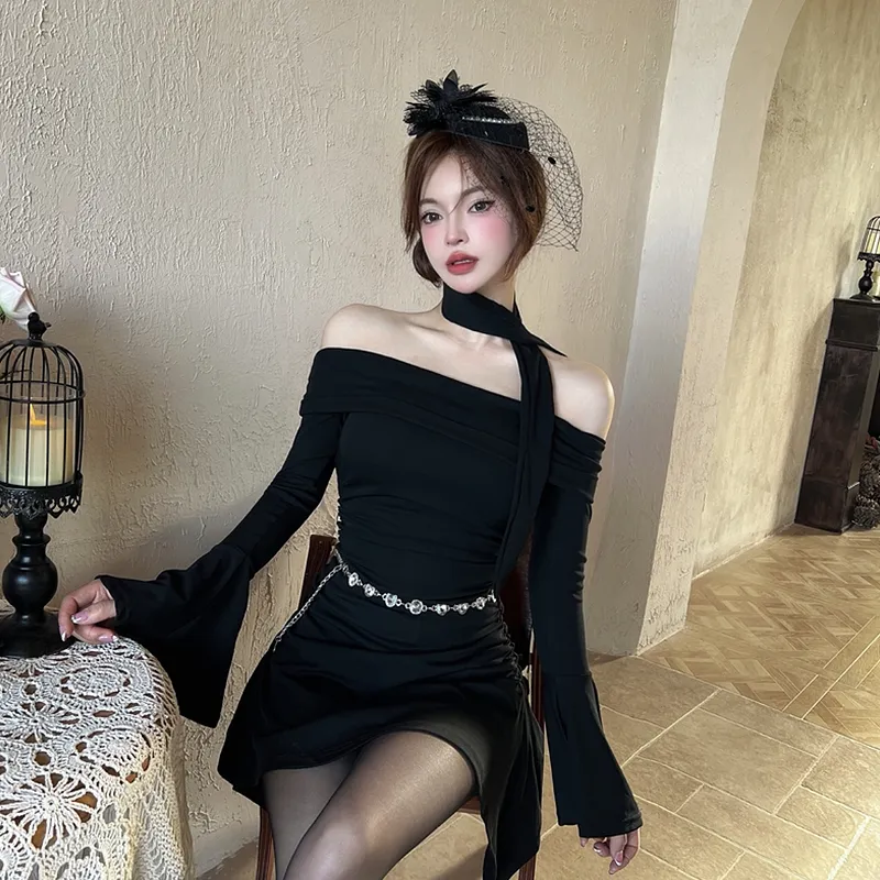 Mu Xiao Xin Long Sleeved Dresses Women's-3