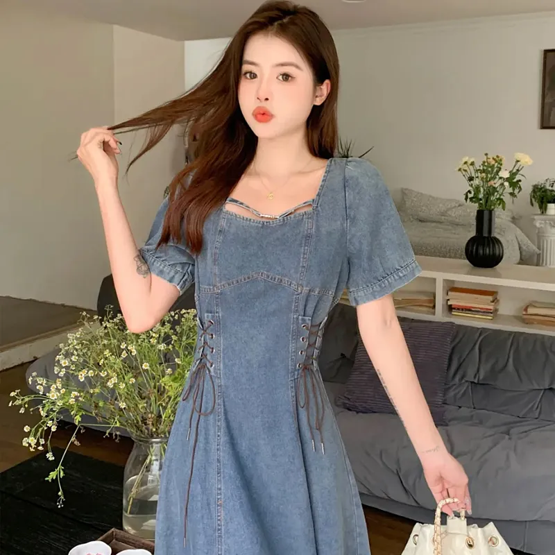Mu Xiao Xin Short Sleeved Dress Women's-3