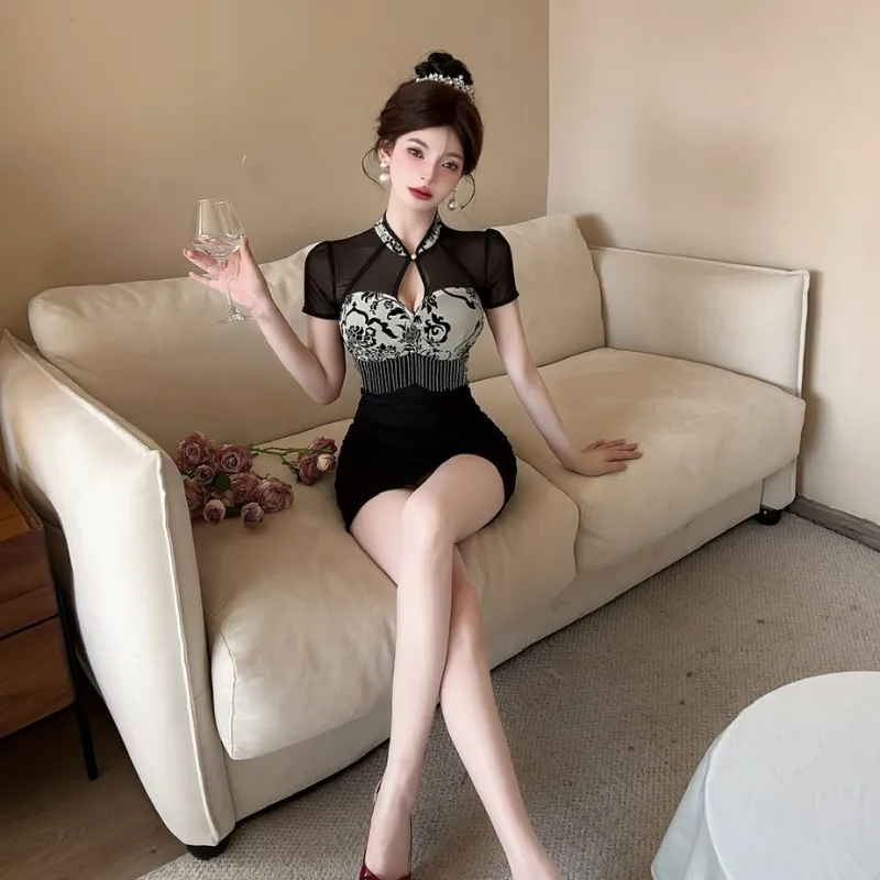 Mu Xiao Xin Short Sleeved Dress Women's-1
