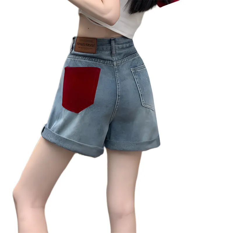 Mu Xiao Xin Denim Shorts Women's-1