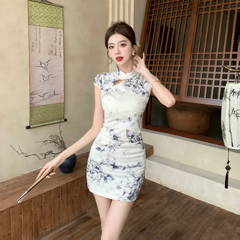 Mu Xiao Xin Short Sleeved Dress Women's-5