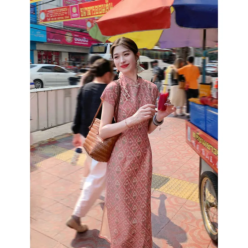 Mu Xiao Xin Cheongsams Women's Pink-3