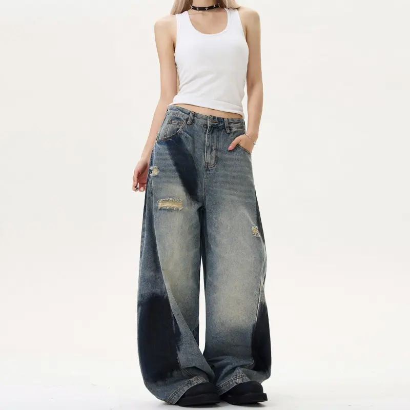 Mu Xiao Xin Jeans Women's Dark Blue-4
