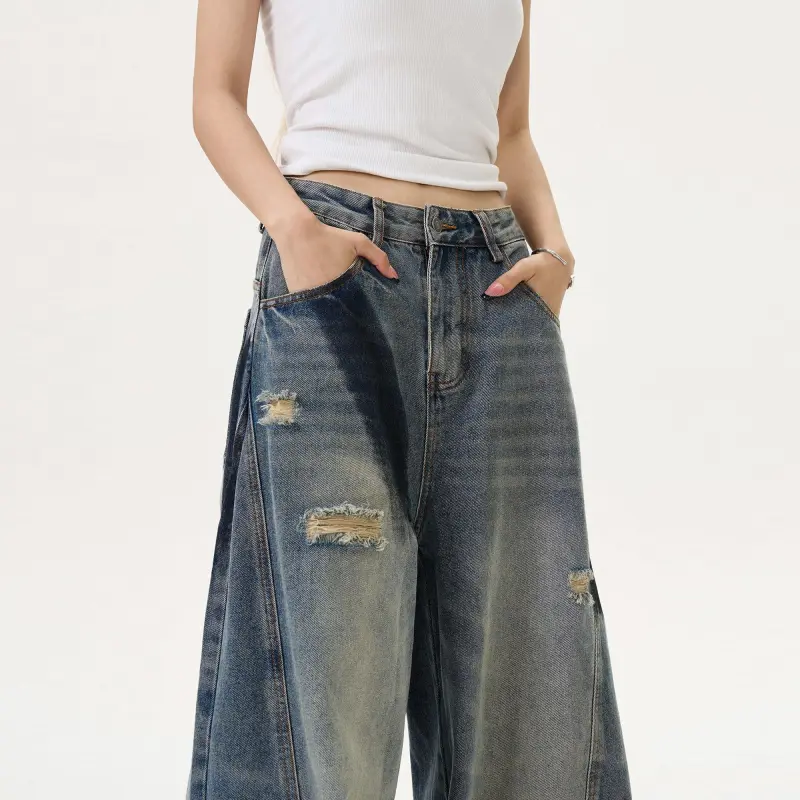 Mu Xiao Xin Jeans Women's Dark Blue-3