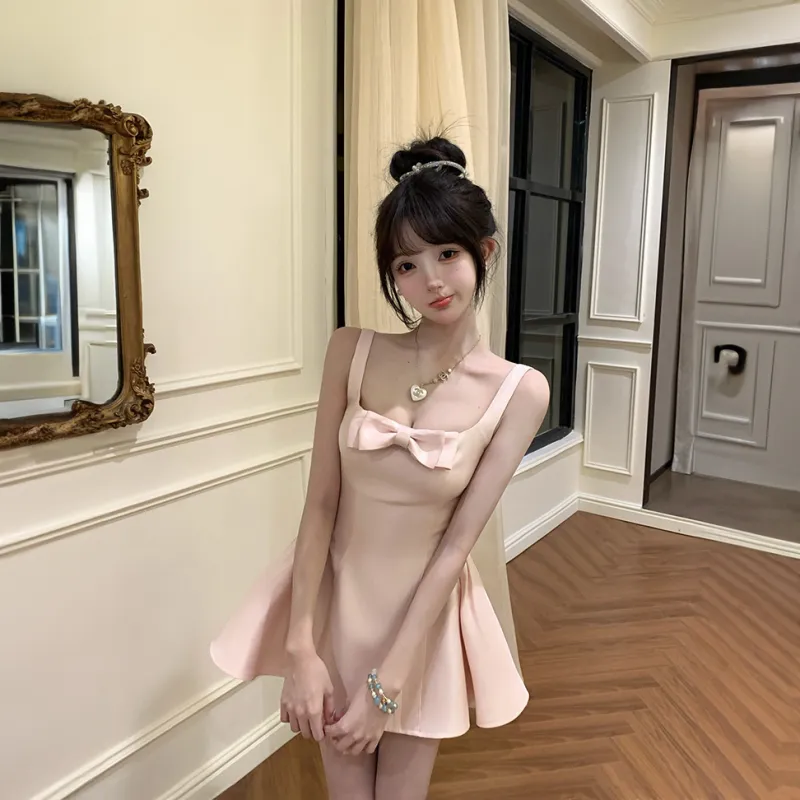Mu Xiao Xin Slip Dress Women's Pink-3