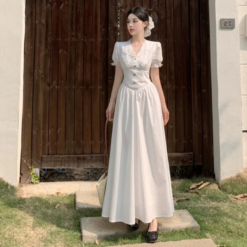 Mu Xiao Xin Short Sleeved Dress Women's-2