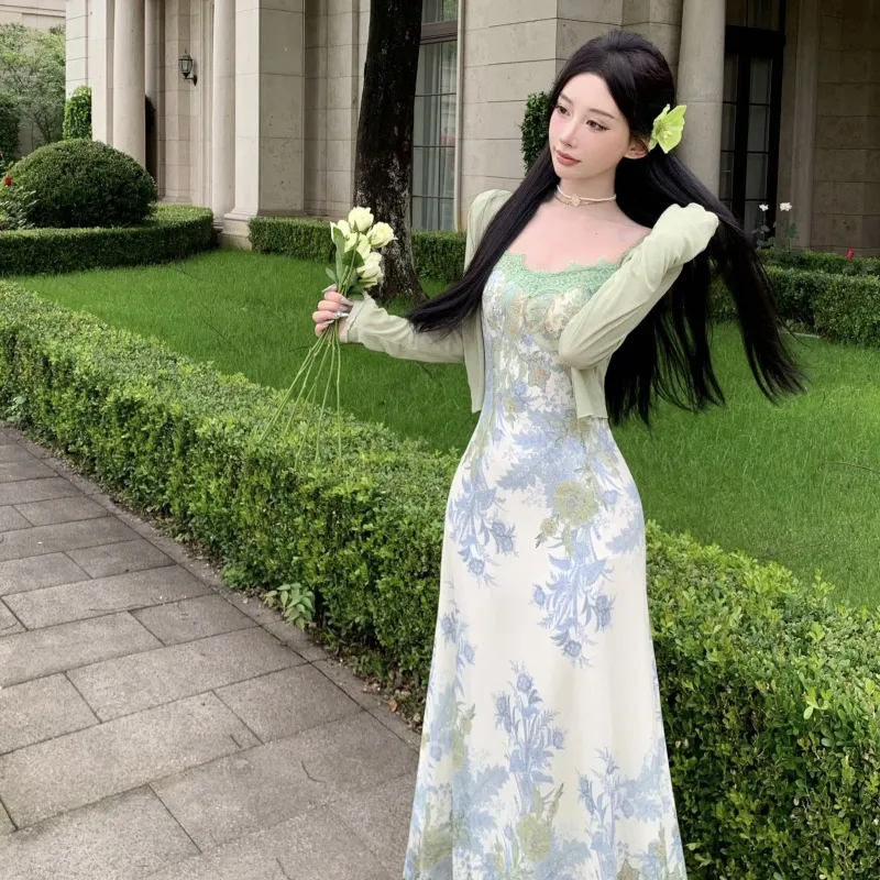 Mu Xiao Xin Two Piece Skirt Sets Women's-4