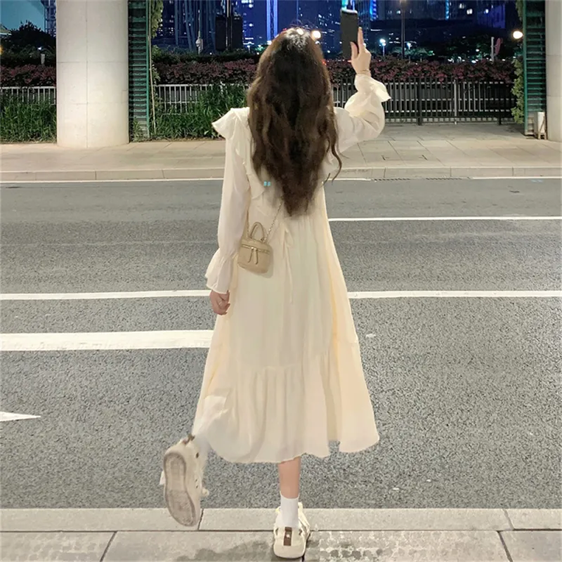 Mu Xiao Xin Long Sleeved Dress Women's-1