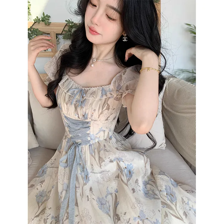 Mu Xiao Xin Short Sleeved Dress Women's-3