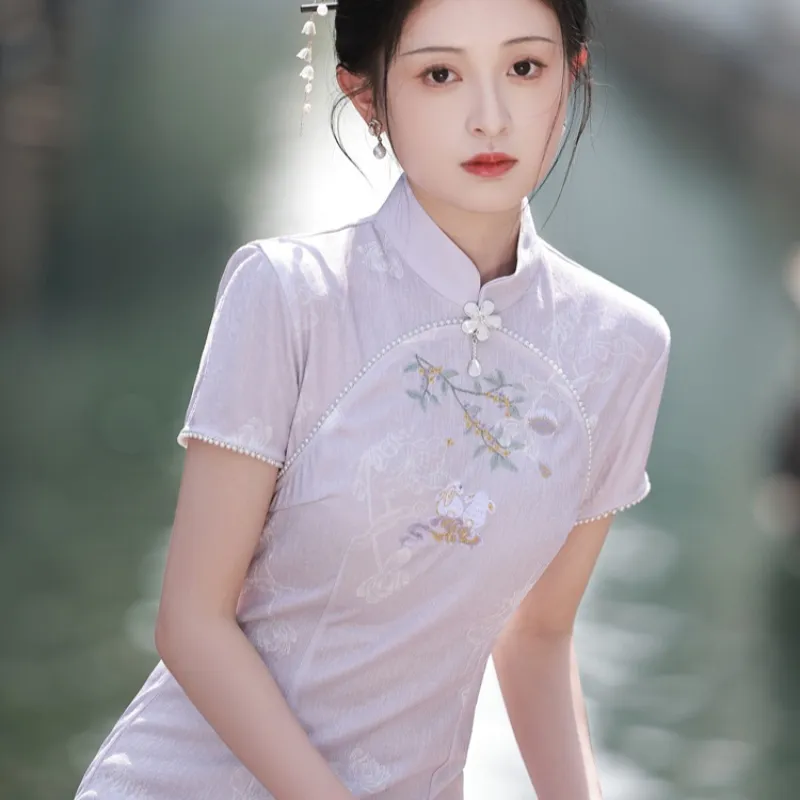 Mu Xiao Xin Cheongsams Women's Purple-2