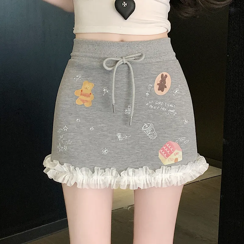 Mu Xiao Xin Casual Short Skirts Women's-9