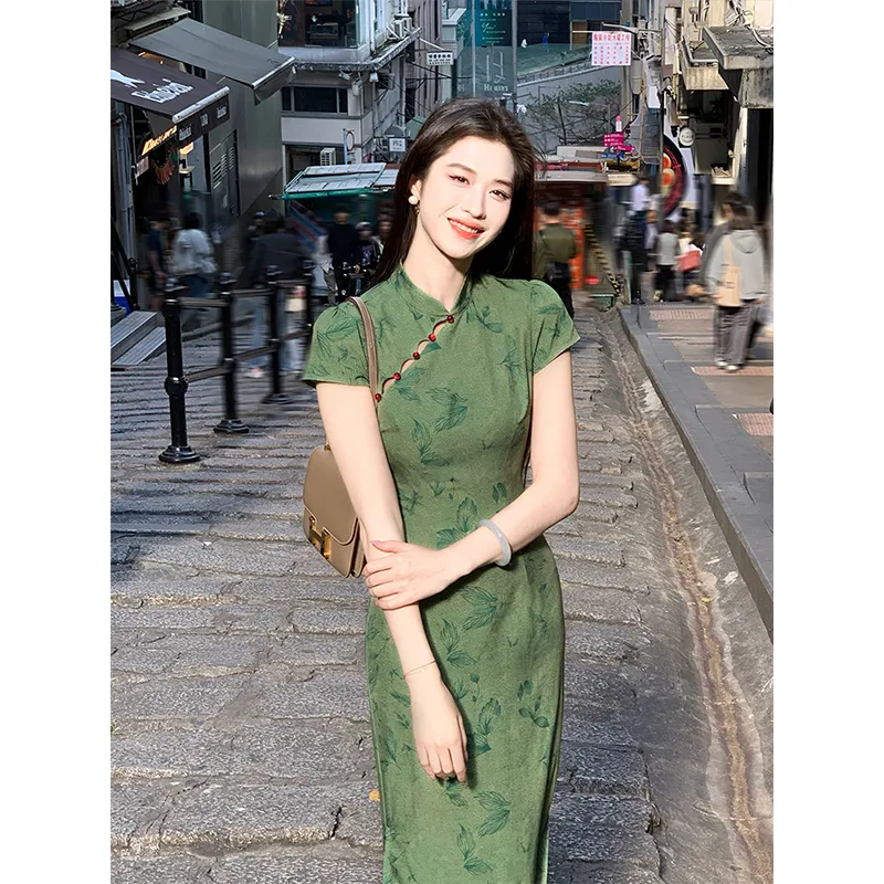Mu Xiao Xin Cheongsams Women's Green-2