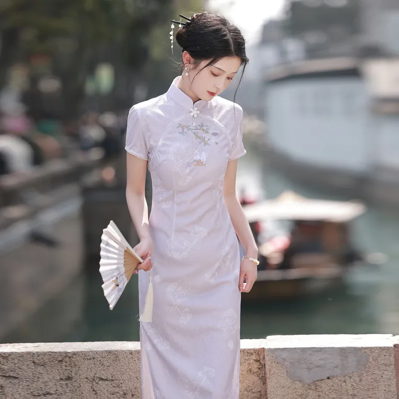Mu Xiao Xin Cheongsams Women's Purple-1
