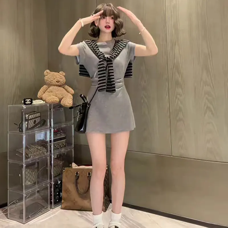 Mu Xiao Xin Short Sleeved Dress Women's-3
